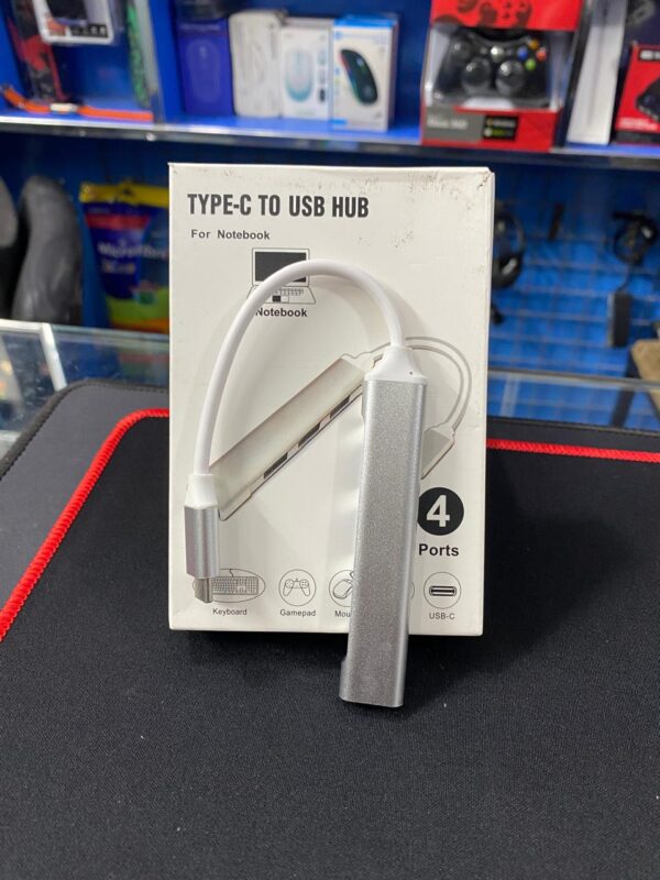 Type-C to USB Hub | 4-Port USB 3.0 Expansion Adapter